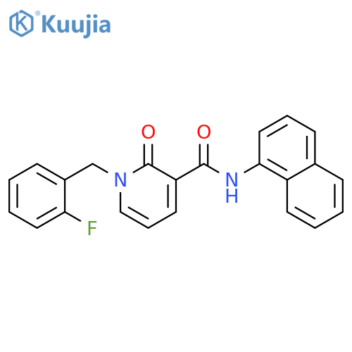 1-(2-fluorophenyl)methyl-N-(naphthalen-1-yl)-2-oxo-1,2-dihydropyridine-3-carboxamide structure