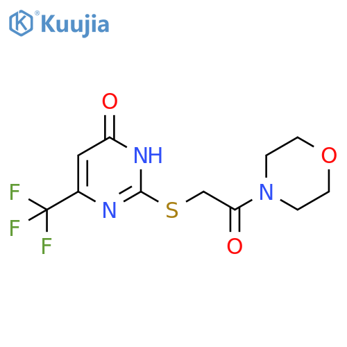 2-{2-(morpholin-4-yl)-2-oxoethylsulfanyl}-6-(trifluoromethyl)-3,4-dihydropyrimidin-4-one structure