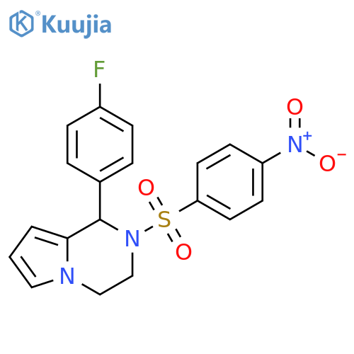 1-(4-fluorophenyl)-2-(4-nitrobenzenesulfonyl)-1H,2H,3H,4H-pyrrolo1,2-apyrazine structure
