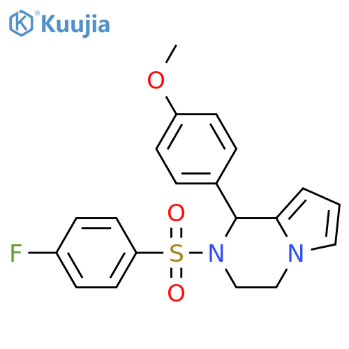 2-(4-fluorobenzenesulfonyl)-1-(4-methoxyphenyl)-1H,2H,3H,4H-pyrrolo1,2-apyrazine structure