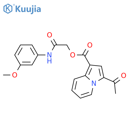 (3-methoxyphenyl)carbamoylmethyl 3-acetylindolizine-1-carboxylate structure
