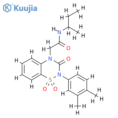 N-(butan-2-yl)-2-2-(3,4-dimethylphenyl)-1,1,3-trioxo-3,4-dihydro-2H-1lambda6,2,4-benzothiadiazin-4-ylacetamide structure