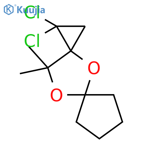 4,10-Dioxadispiro[2.1.4.2]undecane, 1,1-dichloro-11,11-dimethyl- structure