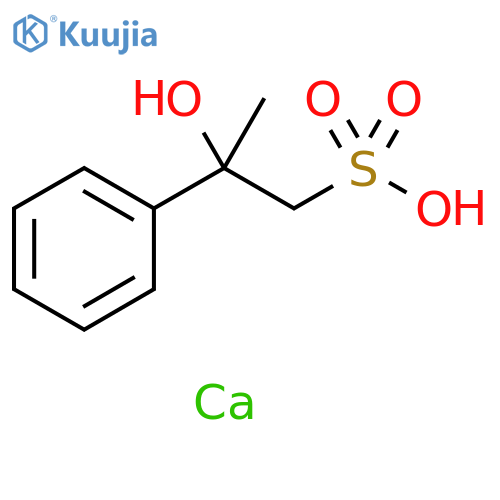 Benzeneethanesulfonic acid, β-hydroxy-β-methyl-, calcium salt (2:1) structure