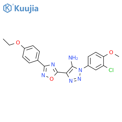 1-(3-chloro-4-methoxyphenyl)-4-3-(4-ethoxyphenyl)-1,2,4-oxadiazol-5-yl-1H-1,2,3-triazol-5-amine structure