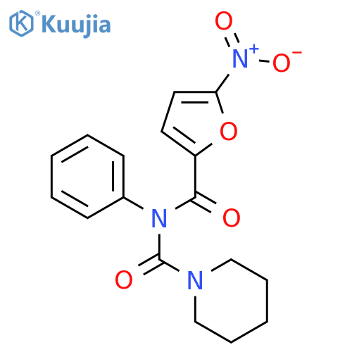 5-nitro-N-phenyl-N-(piperidine-1-carbonyl)furan-2-carboxamide structure
