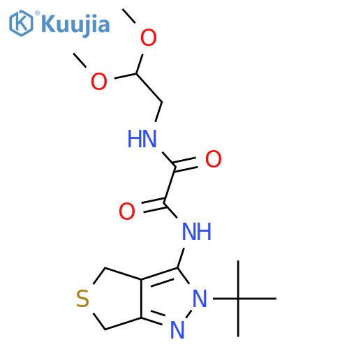 N'-{2-tert-butyl-2H,4H,6H-thieno3,4-cpyrazol-3-yl}-N-(2,2-dimethoxyethyl)ethanediamide structure