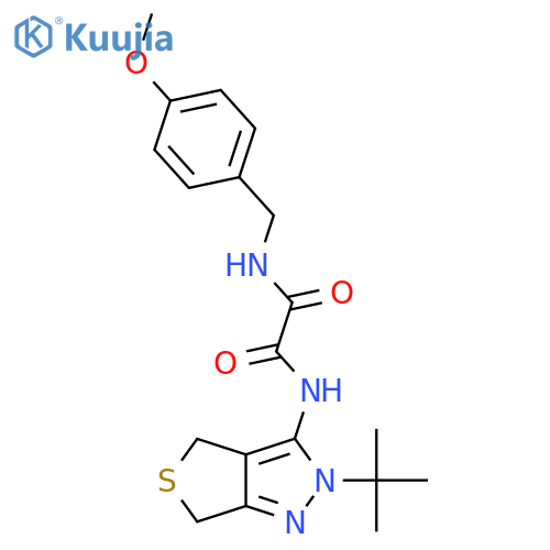 N'-(2-tert-butyl-4,6-dihydrothieno[3,4-c]pyrazol-3-yl)-N-[(4-methoxyphenyl)methyl]oxamide structure