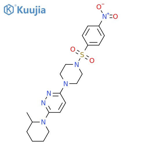 3-(2-methylpiperidin-1-yl)-6-4-(4-nitrobenzenesulfonyl)piperazin-1-ylpyridazine structure