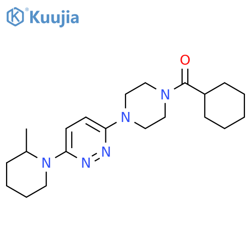 3-(4-cyclohexanecarbonylpiperazin-1-yl)-6-(2-methylpiperidin-1-yl)pyridazine structure