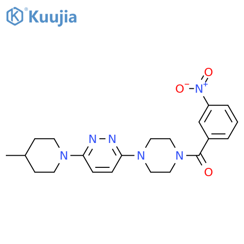 3-(4-methylpiperidin-1-yl)-6-4-(3-nitrobenzoyl)piperazin-1-ylpyridazine structure