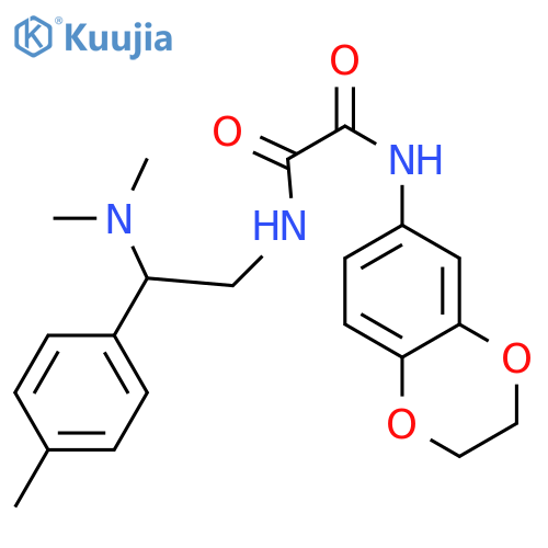 N-(2,3-dihydro-1,4-benzodioxin-6-yl)-N'-2-(dimethylamino)-2-(4-methylphenyl)ethylethanediamide structure