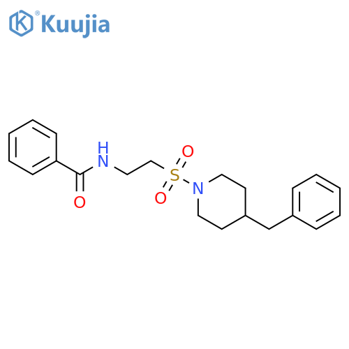 N-{2-(4-benzylpiperidin-1-yl)sulfonylethyl}benzamide structure