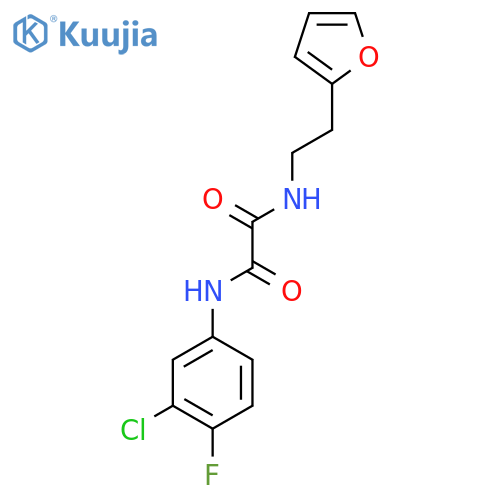 N'-(3-chloro-4-fluorophenyl)-N-2-(furan-2-yl)ethylethanediamide structure