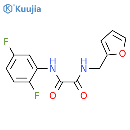 N'-(2,5-difluorophenyl)-N-(furan-2-yl)methylethanediamide structure