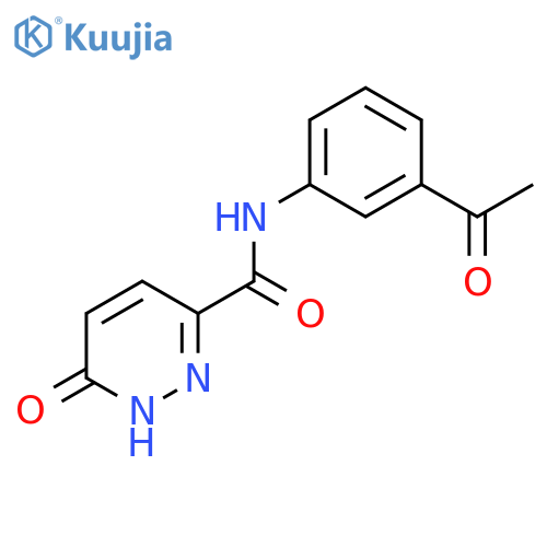 N-(3-acetylphenyl)-6-oxo-1,6-dihydropyridazine-3-carboxamide structure