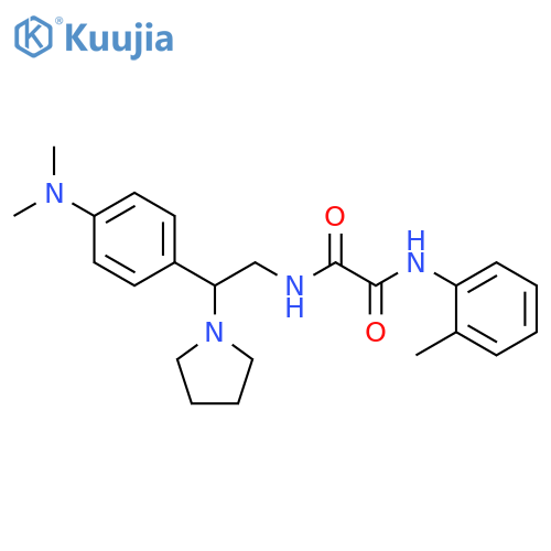 N'-{2-4-(dimethylamino)phenyl-2-(pyrrolidin-1-yl)ethyl}-N-(2-methylphenyl)ethanediamide structure