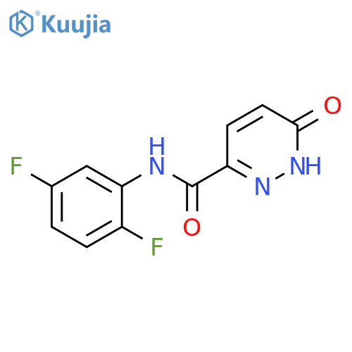 N-(2,5-difluorophenyl)-6-oxo-1,6-dihydropyridazine-3-carboxamide structure