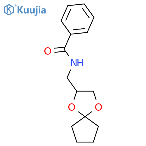 N-({1,4-dioxaspiro4.4nonan-2-yl}methyl)benzamide structure