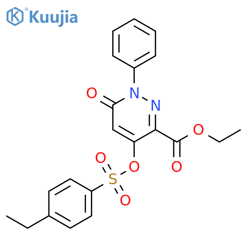 ethyl 4-(4-ethylbenzenesulfonyl)oxy-6-oxo-1-phenyl-1,6-dihydropyridazine-3-carboxylate structure