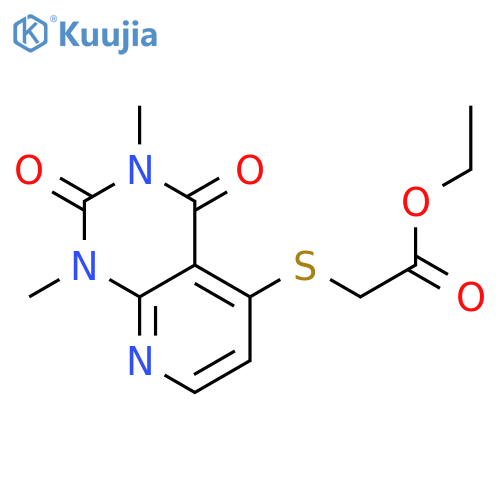 ethyl 2-({1,3-dimethyl-2,4-dioxo-1H,2H,3H,4H-pyrido2,3-dpyrimidin-5-yl}sulfanyl)acetate structure