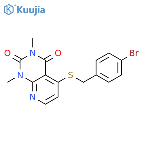 5-{(4-bromophenyl)methylsulfanyl}-1,3-dimethyl-1H,2H,3H,4H-pyrido2,3-dpyrimidine-2,4-dione structure