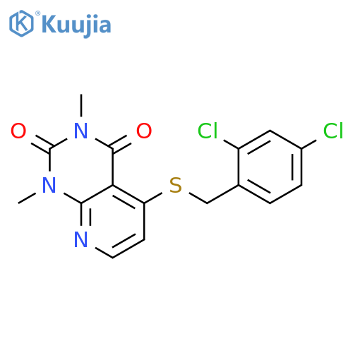 5-{(2,4-dichlorophenyl)methylsulfanyl}-1,3-dimethyl-1H,2H,3H,4H-pyrido2,3-dpyrimidine-2,4-dione structure