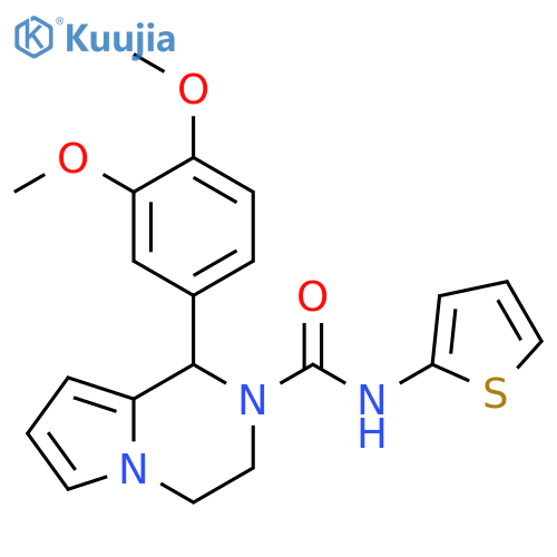 1-(3,4-dimethoxyphenyl)-N-(thiophen-2-yl)-1H,2H,3H,4H-pyrrolo1,2-apyrazine-2-carboxamide structure