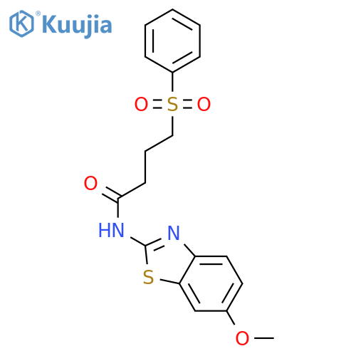 4-(benzenesulfonyl)-N-(6-methoxy-1,3-benzothiazol-2-yl)butanamide structure