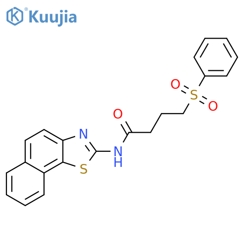 4-(benzenesulfonyl)-N-{naphtho2,1-d1,3thiazol-2-yl}butanamide structure