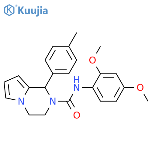 N-(2,4-dimethoxyphenyl)-1-(4-methylphenyl)-1H,2H,3H,4H-pyrrolo1,2-apyrazine-2-carboxamide structure