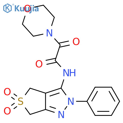 N-{5,5-dioxo-2-phenyl-2H,4H,6H-5lambda6-thieno3,4-cpyrazol-3-yl}-2-(morpholin-4-yl)-2-oxoacetamide structure