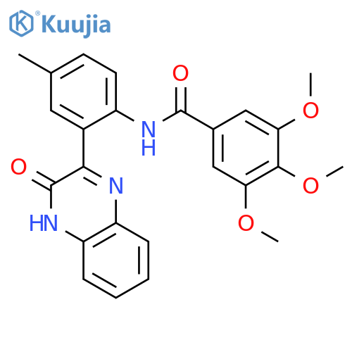 3,4,5-trimethoxy-N-4-methyl-2-(3-oxo-3,4-dihydroquinoxalin-2-yl)phenylbenzamide structure