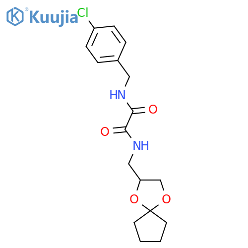 N'-(4-chlorophenyl)methyl-N-({1,4-dioxaspiro4.4nonan-2-yl}methyl)ethanediamide structure