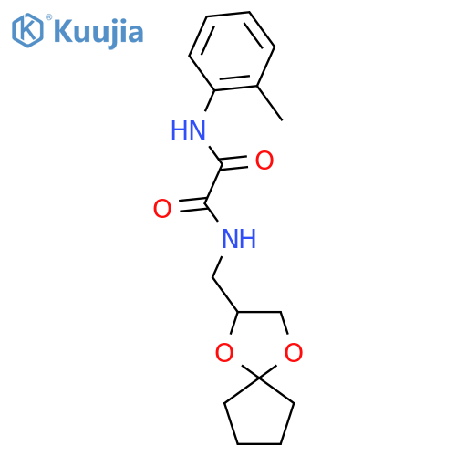N-({1,4-dioxaspiro4.4nonan-2-yl}methyl)-N'-(2-methylphenyl)ethanediamide structure