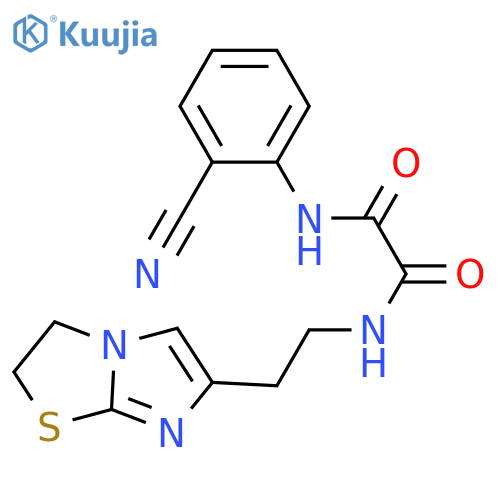 N'-(2-cyanophenyl)-N-(2-{2H,3H-imidazo2,1-b1,3thiazol-6-yl}ethyl)ethanediamide structure