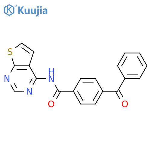 4-benzoyl-N-{thieno2,3-dpyrimidin-4-yl}benzamide structure