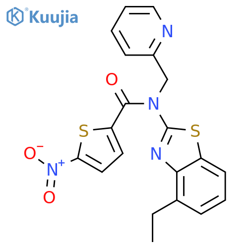 N-(4-ethyl-1,3-benzothiazol-2-yl)-5-nitro-N-(pyridin-2-yl)methylthiophene-2-carboxamide structure