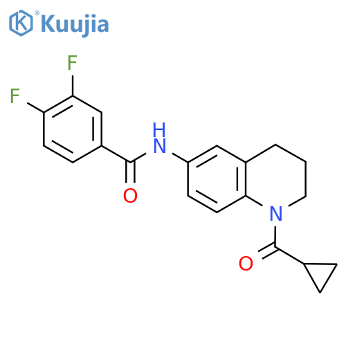 N-(1-cyclopropanecarbonyl-1,2,3,4-tetrahydroquinolin-6-yl)-3,4-difluorobenzamide structure