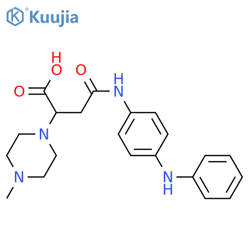 2-(4-methylpiperazin-1-yl)-3-{4-(phenylamino)phenylcarbamoyl}propanoic acid structure