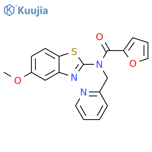 N-(5-methoxy-1,3-benzothiazol-2-yl)-N-(pyridin-2-yl)methylfuran-2-carboxamide structure