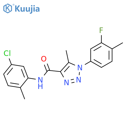 N-(5-chloro-2-methylphenyl)-1-(3-fluoro-4-methylphenyl)-5-methyl-1H-1,2,3-triazole-4-carboxamide structure
