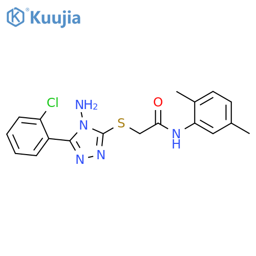 Acetamide, 2-[[4-amino-5-(2-chlorophenyl)-4H-1,2,4-triazol-3-yl]thio]-N-(2,5-dimethylphenyl)- structure