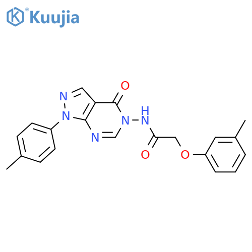 2-(3-methylphenoxy)-N-1-(4-methylphenyl)-4-oxo-1H,4H,5H-pyrazolo3,4-dpyrimidin-5-ylacetamide structure