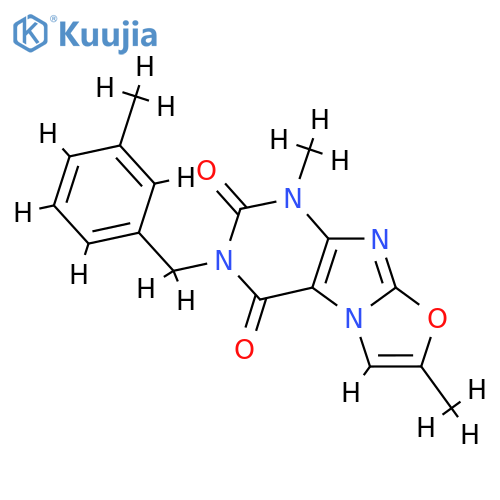 1,7-dimethyl-3-(3-methylphenyl)methyl-1H,2H,3H,4H-1,3oxazolo3,2-gpurine-2,4-dione structure