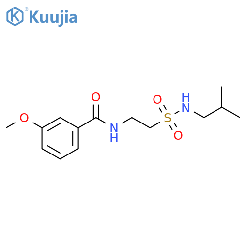 3-methoxy-N-{2-(2-methylpropyl)sulfamoylethyl}benzamide structure