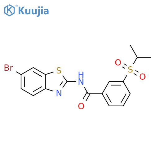 N-(6-bromo-1,3-benzothiazol-2-yl)-3-(propane-2-sulfonyl)benzamide structure