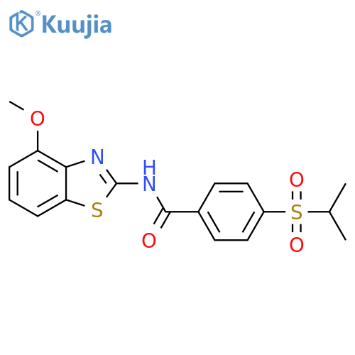 N-(4-methoxy-1,3-benzothiazol-2-yl)-4-(propane-2-sulfonyl)benzamide structure