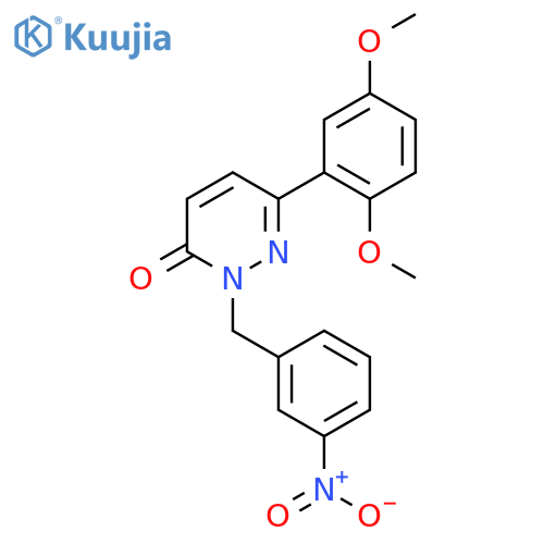 6-(2,5-dimethoxyphenyl)-2-(3-nitrophenyl)methyl-2,3-dihydropyridazin-3-one structure