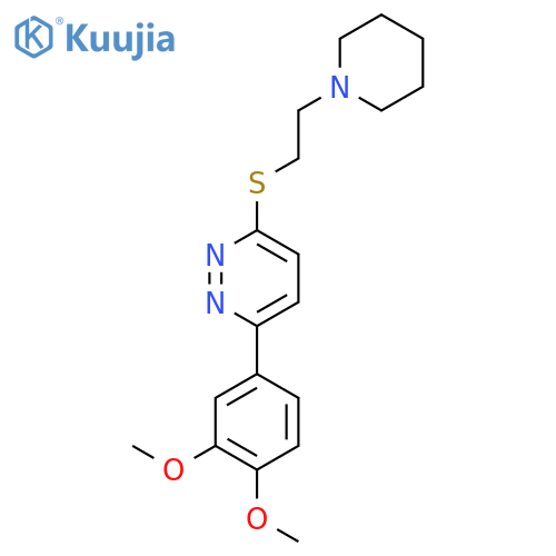 3-(3,4-dimethoxyphenyl)-6-{2-(piperidin-1-yl)ethylsulfanyl}pyridazine structure